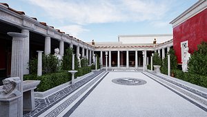 3D model Roman Villa Domus PBR
