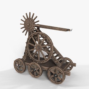 3D Medieval AM009 Scaling Ladder