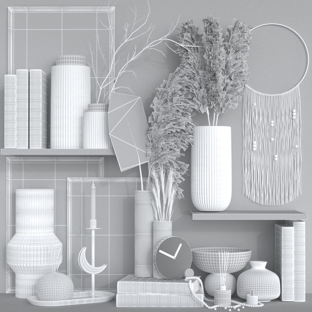 Decorative Set 01 3D Model - TurboSquid 2255524