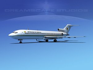 airline boeing 727 727-200 3ds