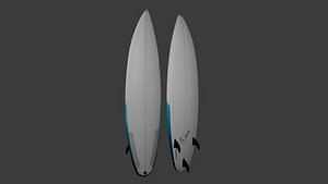 3D model Surf Board - Blue Falcon