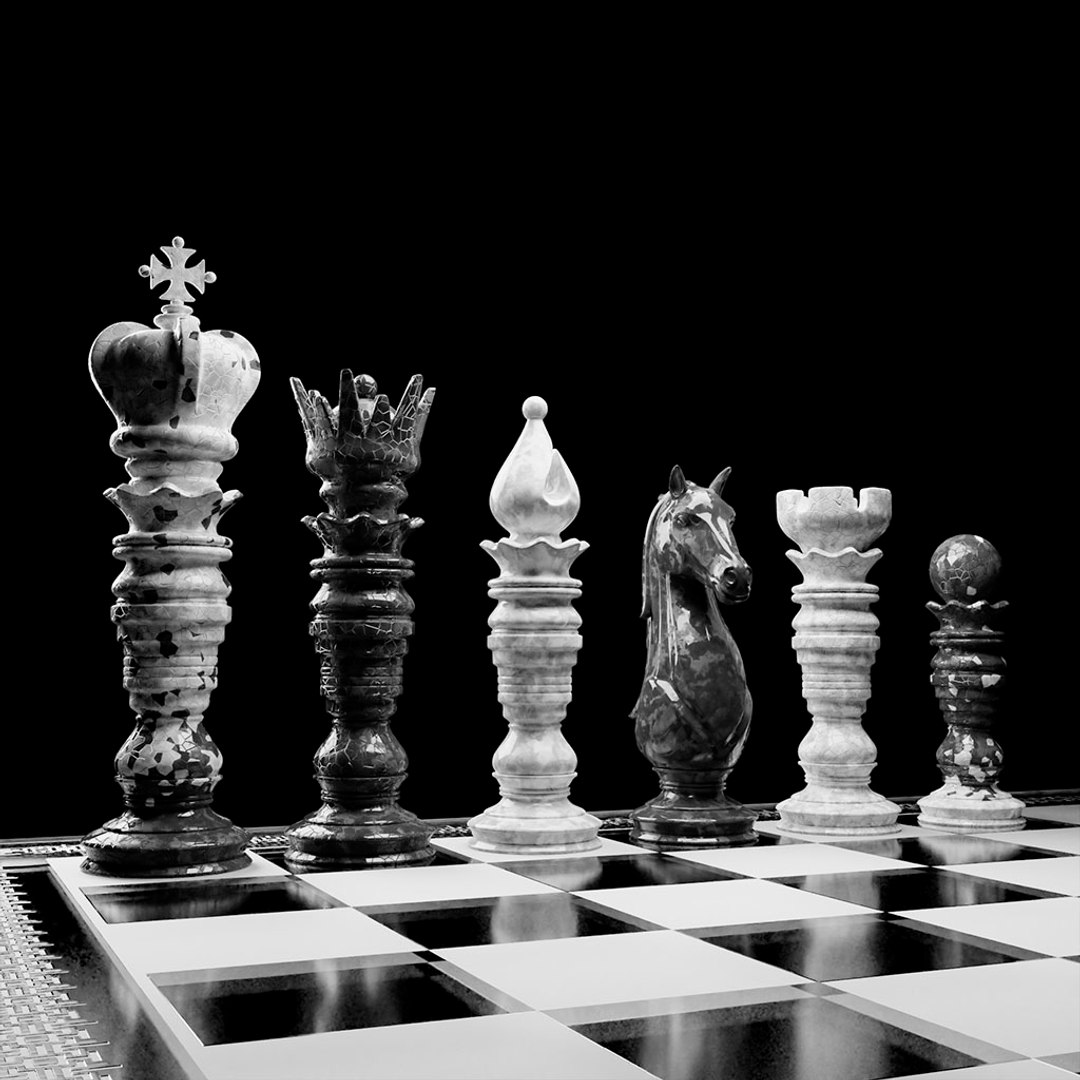 Marble Chess Set Stock Photo - Download Image Now - 2015