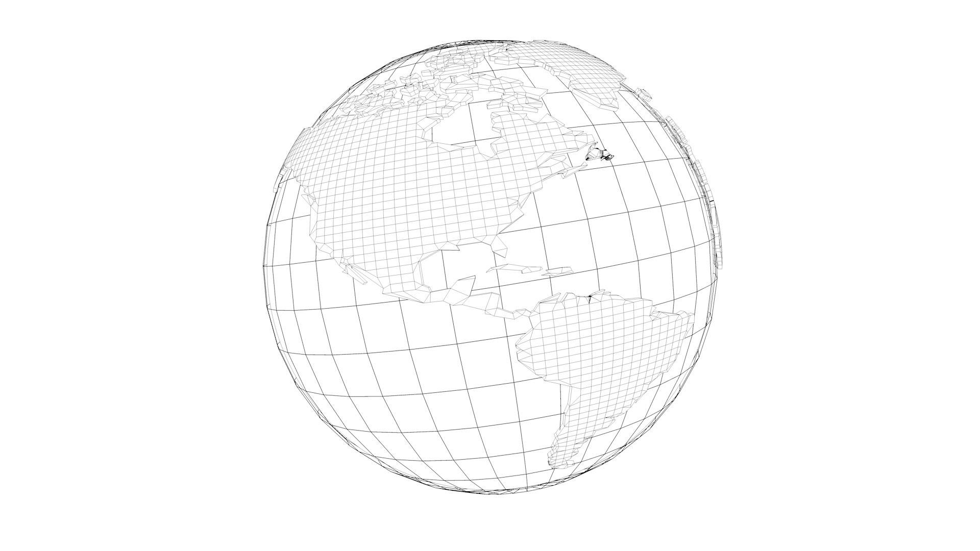 Simple schematic globe - two versions 3D model - TurboSquid 1794152