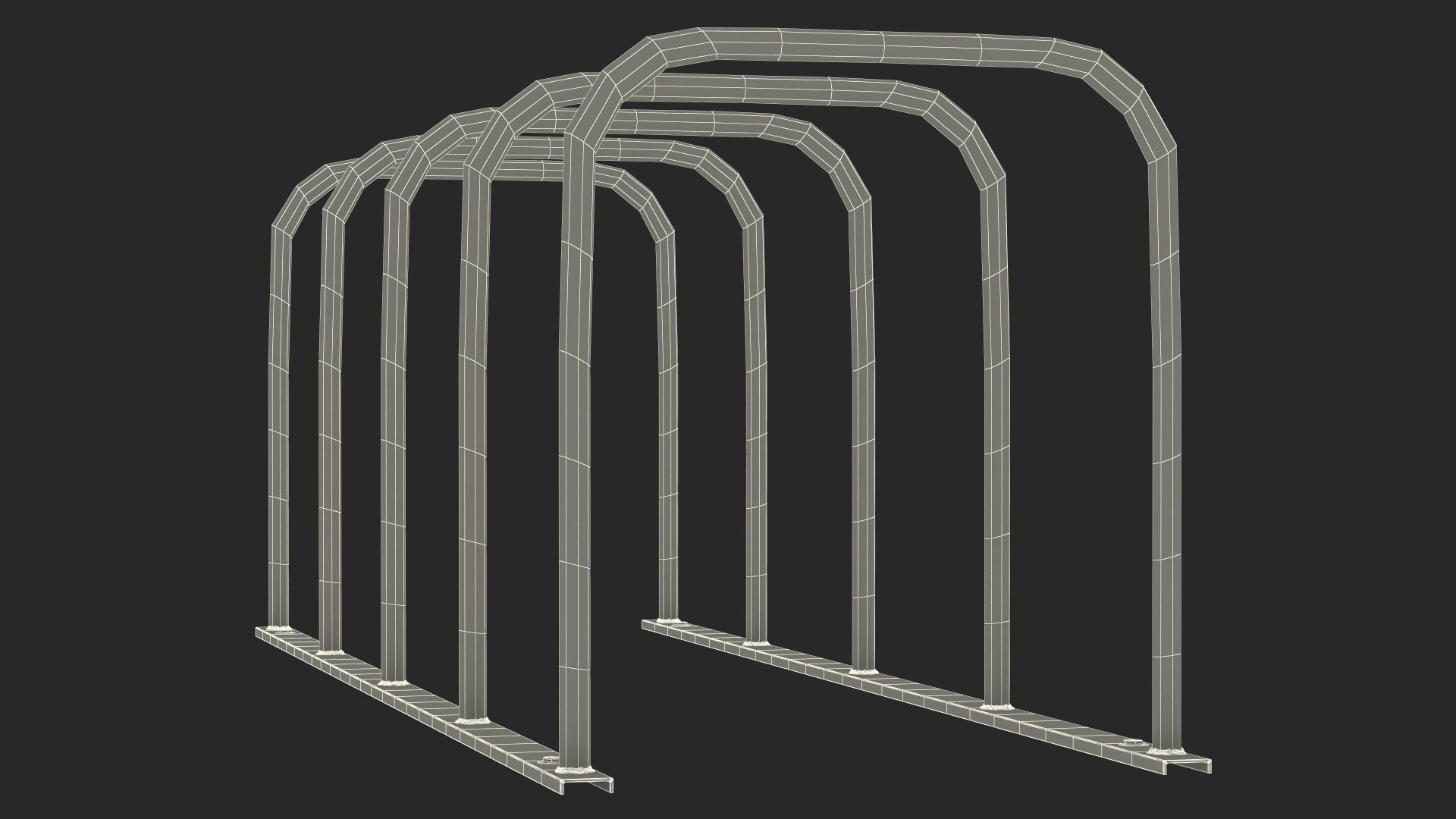 Metal Bicycle Rack Model - TurboSquid 2220141