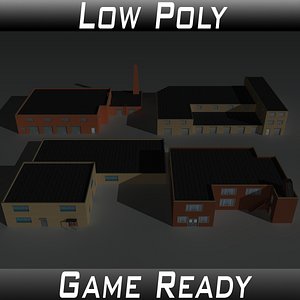 factory building set 3D model