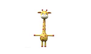Giraffe Cartoon Model 3D