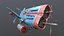 Stylized realistic blue airplane