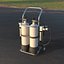 3D Double Oxygen Bottle Trolley model
