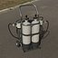 3D Double Oxygen Bottle Trolley model