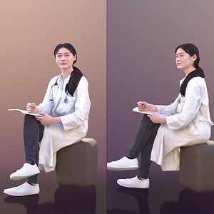 3D young doc doctor model