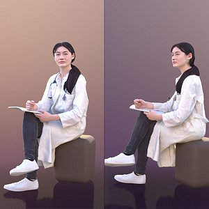10365 Francine - Sitting Young Doctor With Notes