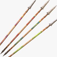 Medieval Wooden Spear Lance Polearm Weapon Armory