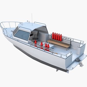 Dive Boat 3D model