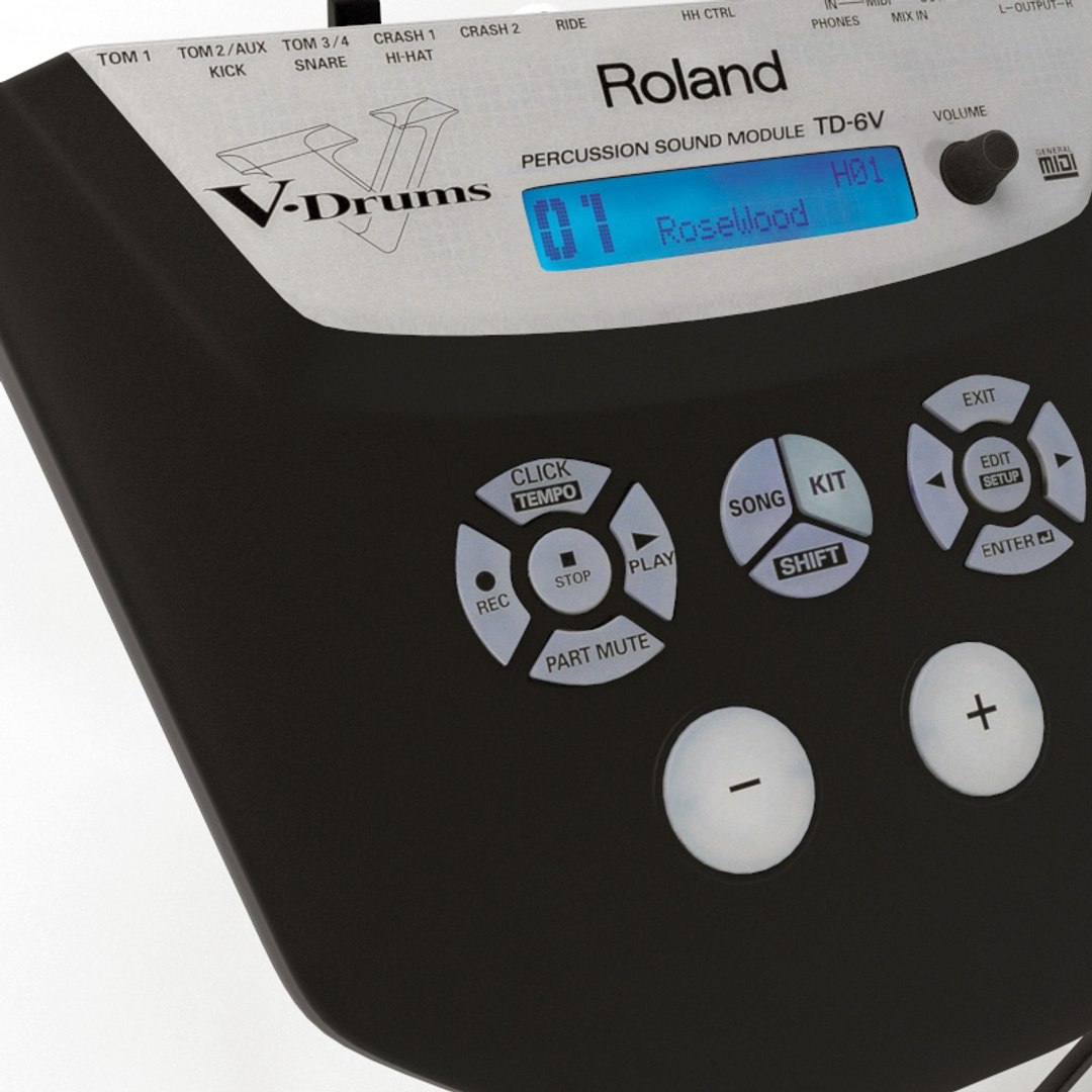 3d Model Roland Td6v Electronic Drum Kit