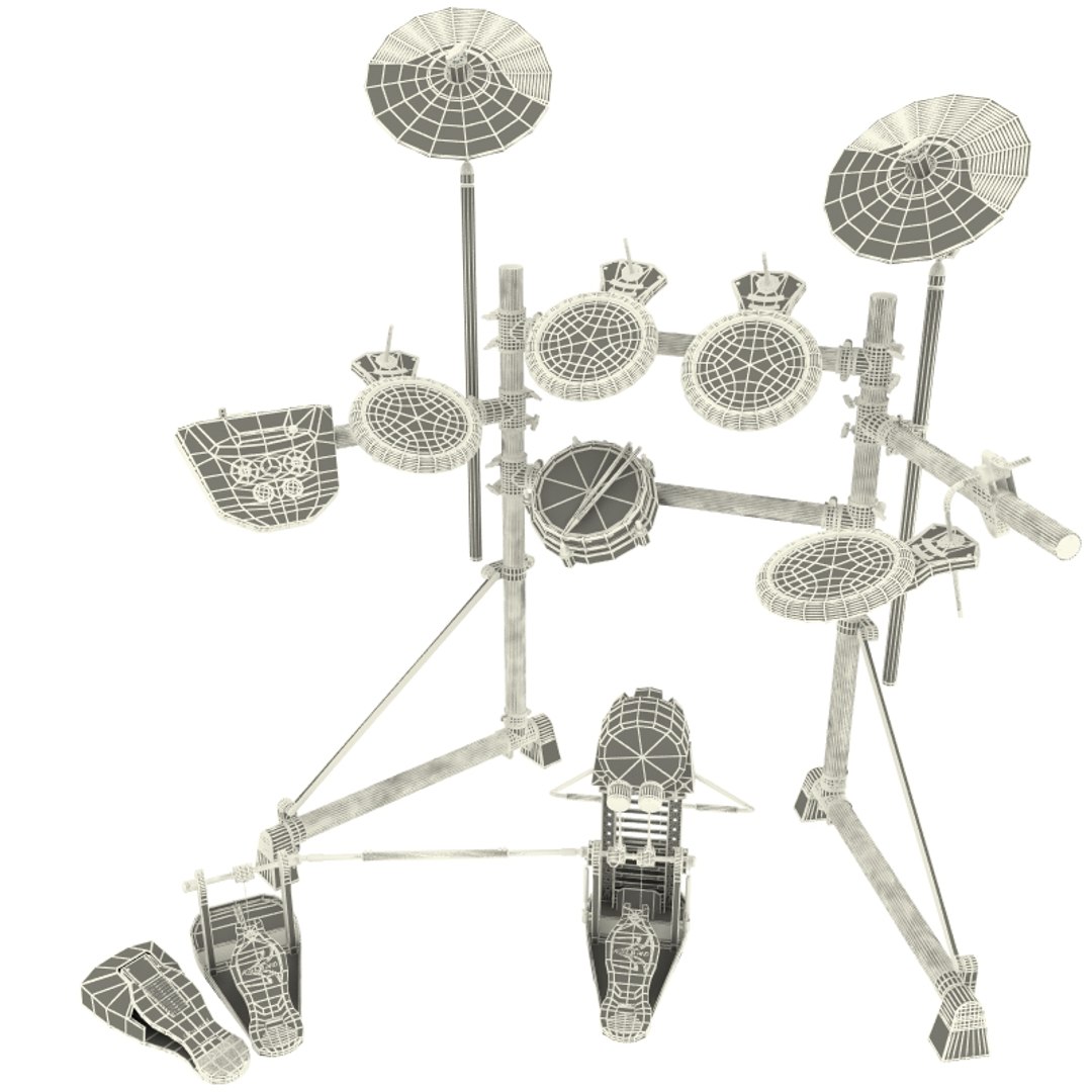 3d Model Roland Td6v Electronic Drum Kit