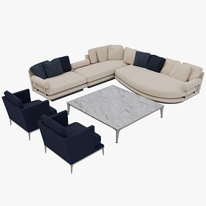 Noonu Sofa Set 3D model