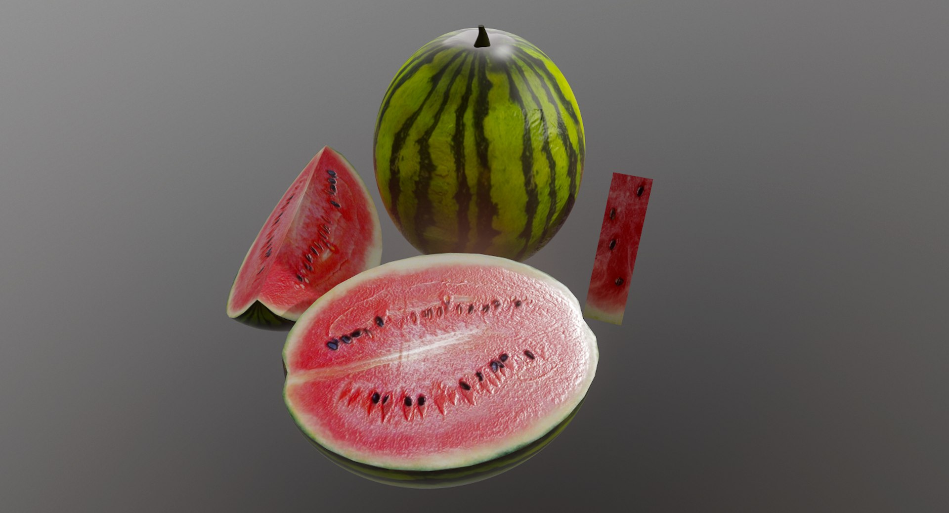 3D Ready Watermelon Model - TurboSquid 1252419