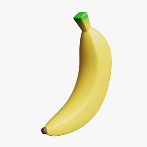 3D Banana Cartoon Stylized model