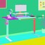 Modern Sit-Stand Gaming Desk with Monitor Riser Electric Height Adjustable Computer Table