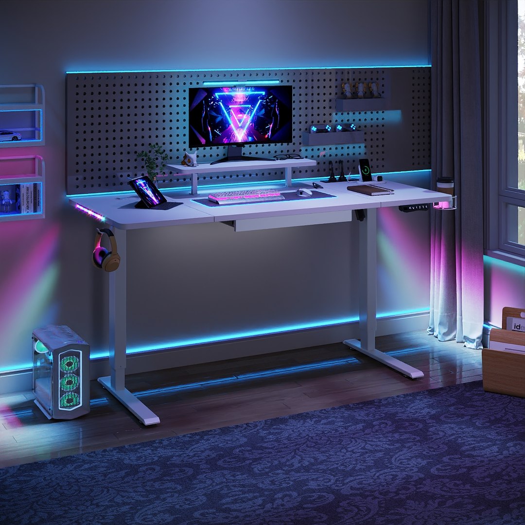 Modern Sit-Stand Gaming Desk with Monitor Riser Electric Height Adjustable Computer Table 3D model https://p.turbosquid.com/ts-thumb/8d/142Xjz/vL/2/jpg/1791792630/1920x1080/fit_q87/929f11174fa3afe80a33964cebc70f75826124c0/2.jpg