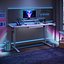 Modern Sit-Stand Gaming Desk with Monitor Riser Electric Height Adjustable Computer Table