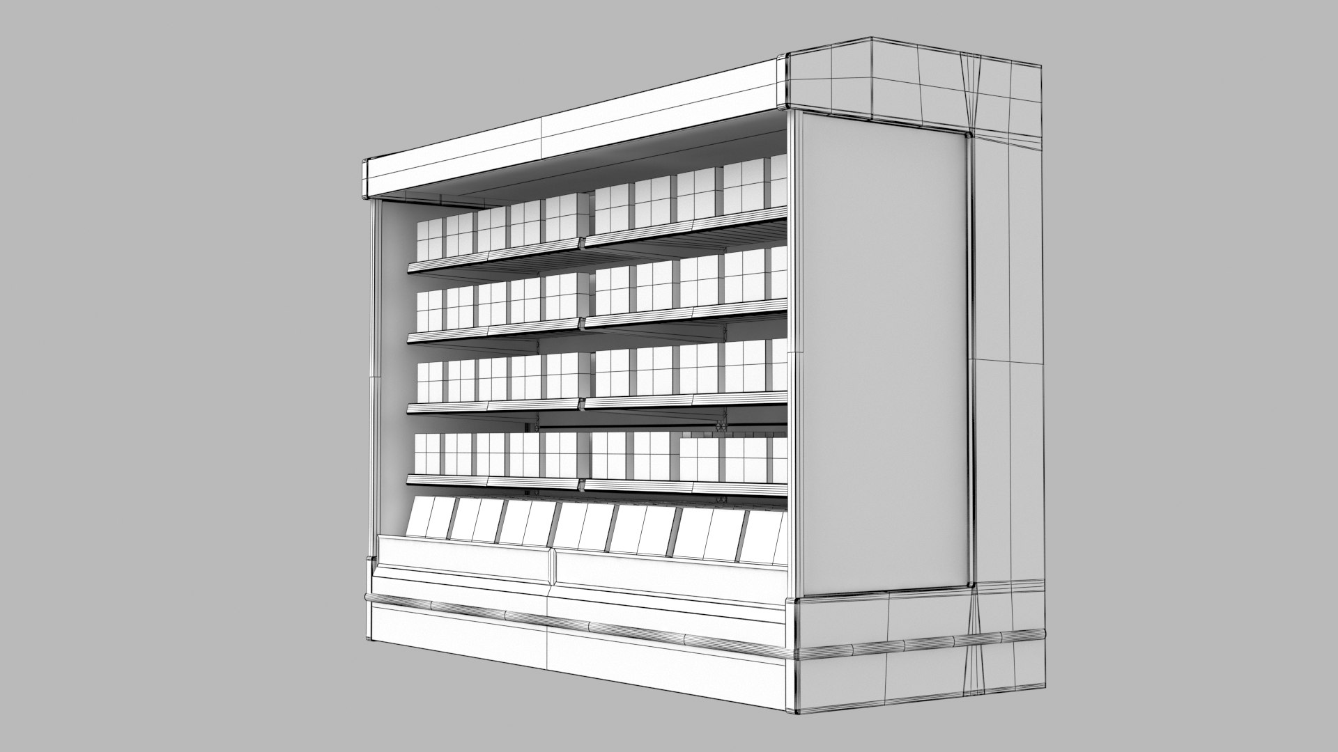 3D Model Supermarket Ready Meals Display - TurboSquid 2032519
