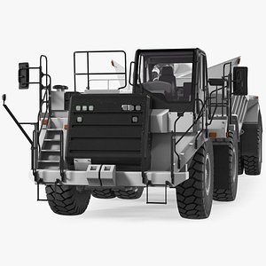 Heavy Duty Dump Trailer Clean Rigged for Cinema 4D 3D model