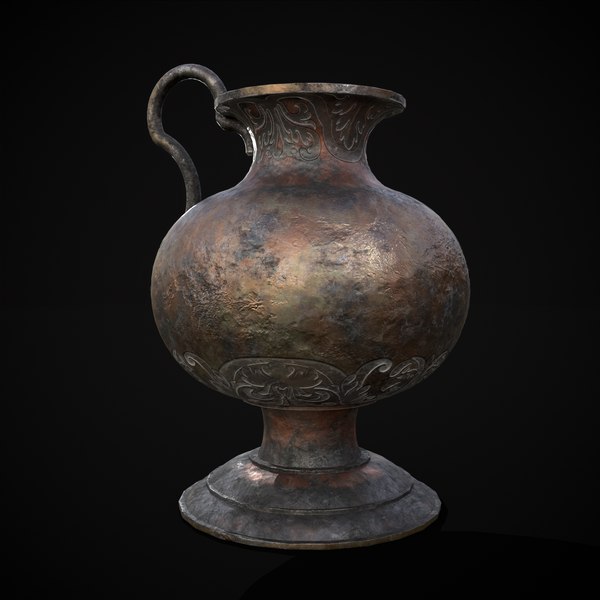 3D Medieval Pewter Pitcher - TurboSquid 2079434