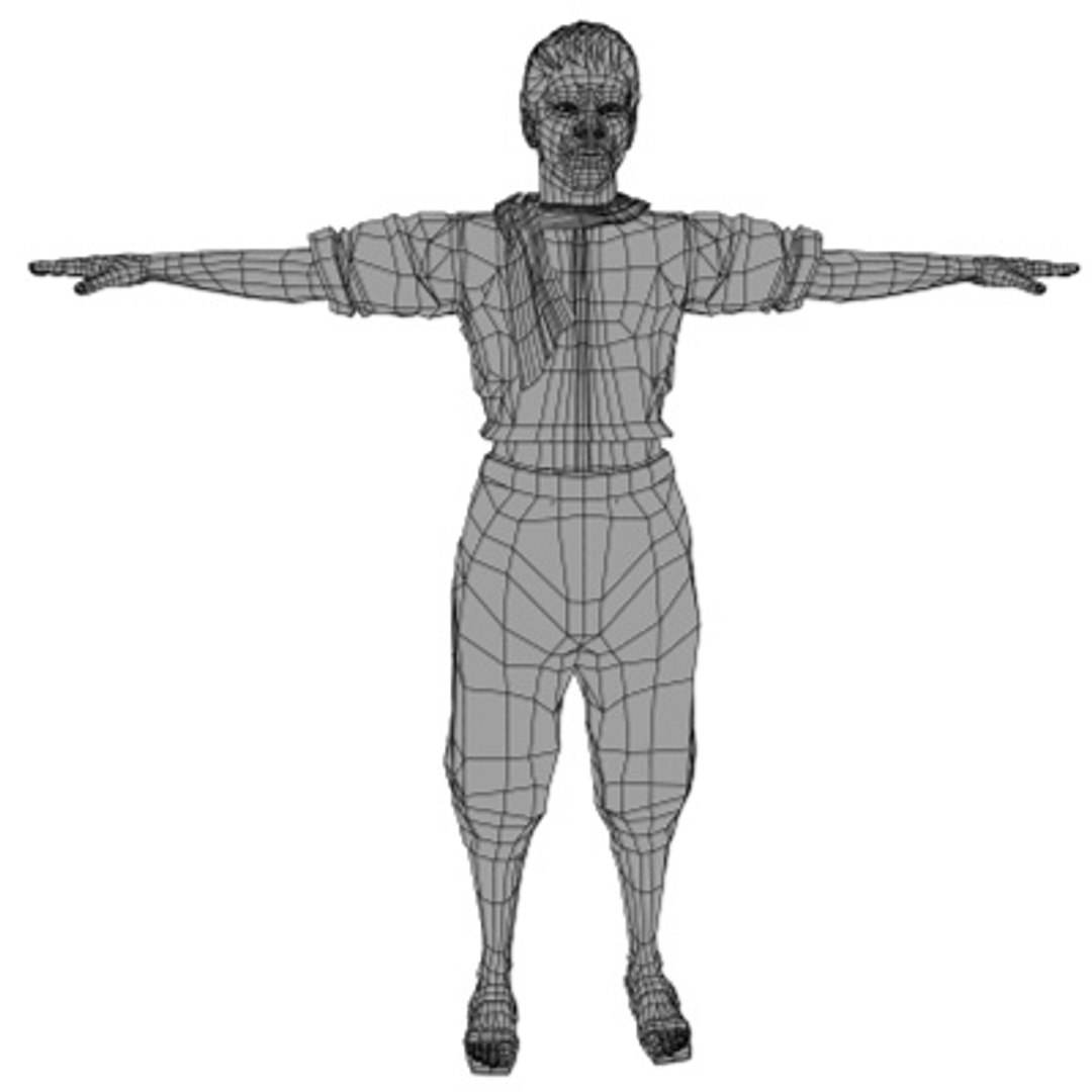 3d Model Character Farmer