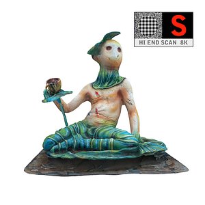 psychedelic sculpture lunapark 8k obj