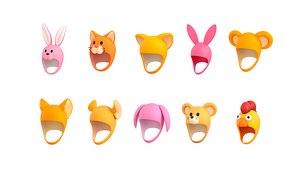 Pack006 Cartoon Hat Pack 2 3D model