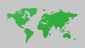 World Map Icon 3D model