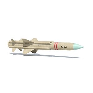 3D chinese anti ship cruise missile yj12 model
