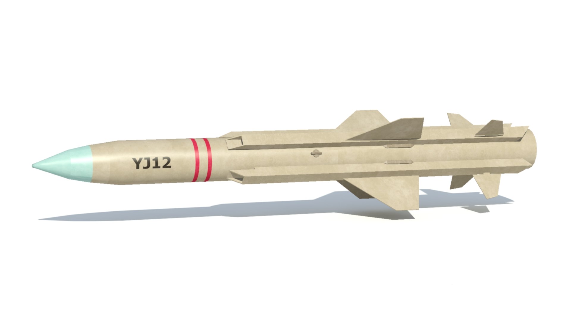 3D Chinese Anti Ship Cruise Missile Yj12 Model - TurboSquid 1887744