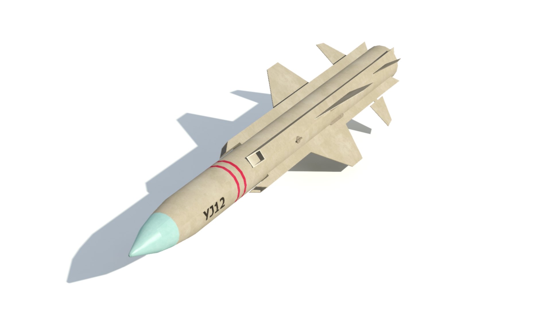 3D Chinese Anti Ship Cruise Missile Yj12 Model - TurboSquid 1887744