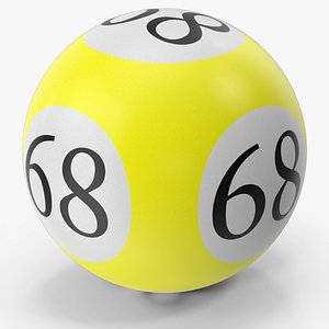Bingo Ball 68 3D model