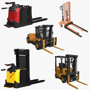 electric forklift 3D model