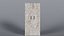 Low Poly 2 doors old white wood wardrobe 3D Model StemCell certified 4K PBR Textures