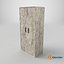 Low Poly 2 doors old white wood wardrobe 3D Model StemCell certified 4K PBR Textures