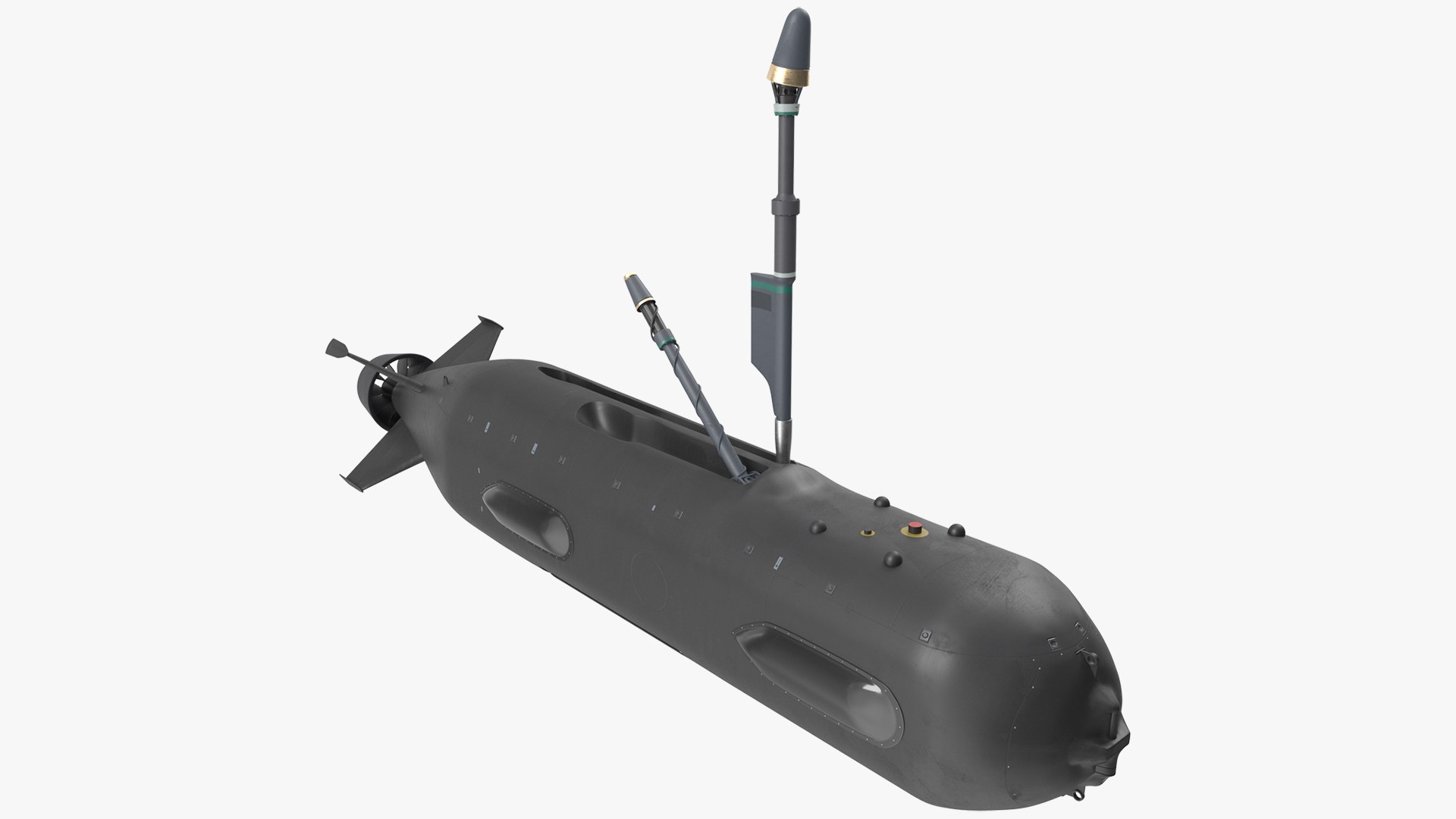 Boeing Orca AUV with Raised Antennas 3D model preview