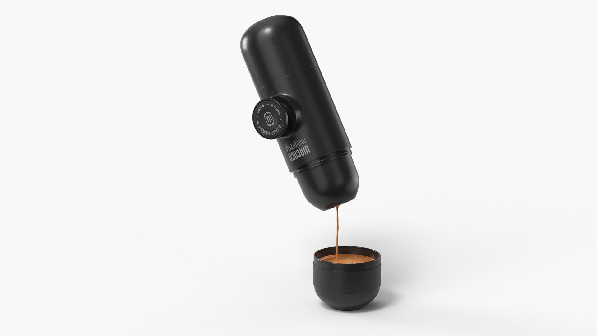 Wacaco Minipresso GR Pouring Espresso 3D model preview