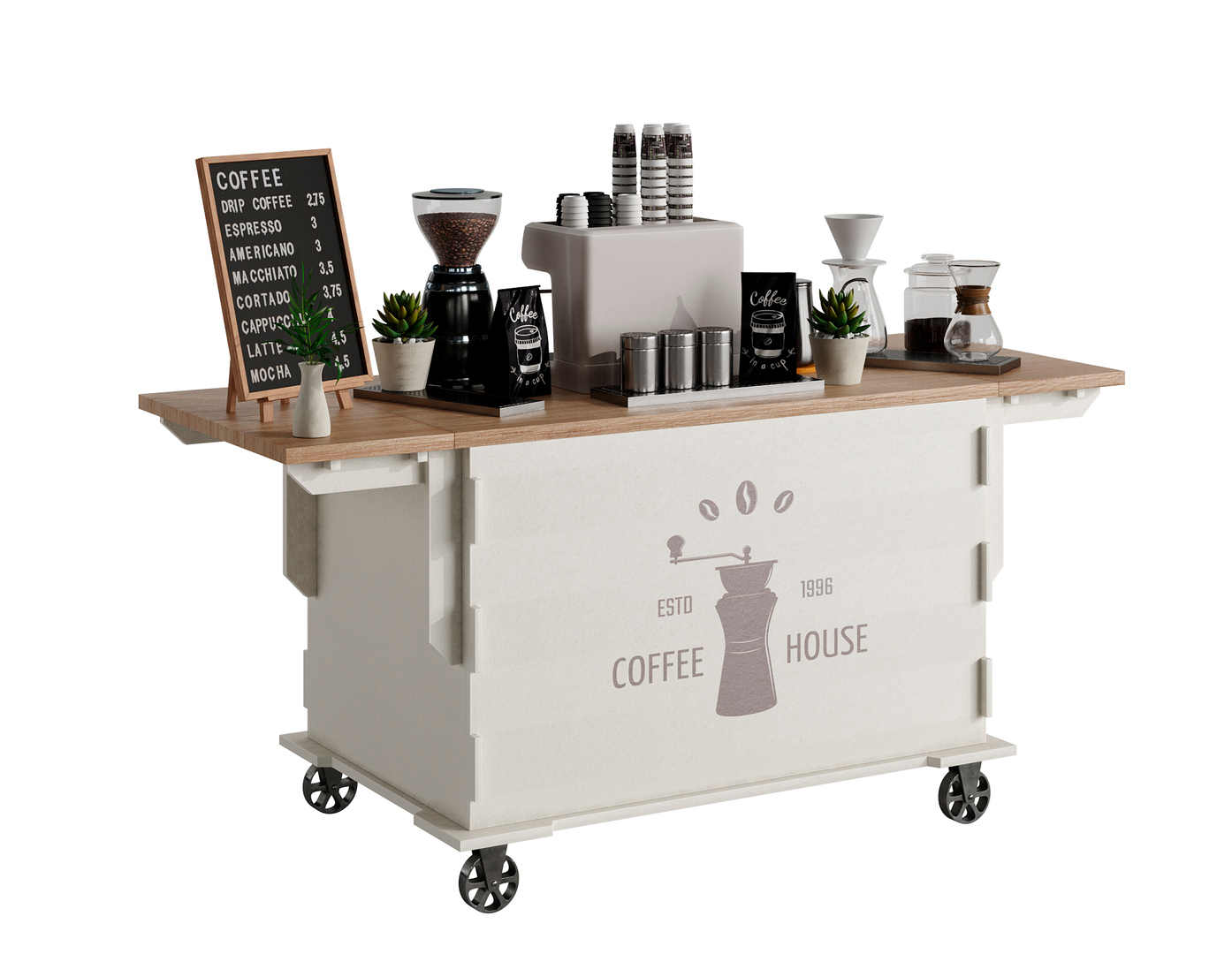 3D model Espresso cart set 1 https://p.turbosquid.com/ts-thumb/8d/gVInbF/B0/espressocart/jpg/1660743193/1920x1080/turn_fit_q99/6afb498094673033d390fe9cfa98acb07a2860dc/espressocart-1.jpg