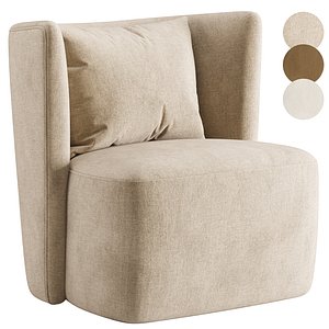 Sculpted Swivel Chair 3D model