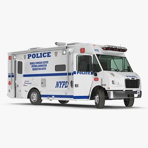 NYPD Mobile Command Center Lights On Rigged