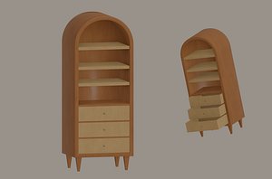 Round Bookshelf 3D model
