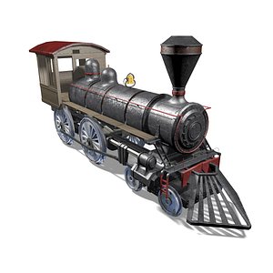 3D train locomotive railroad