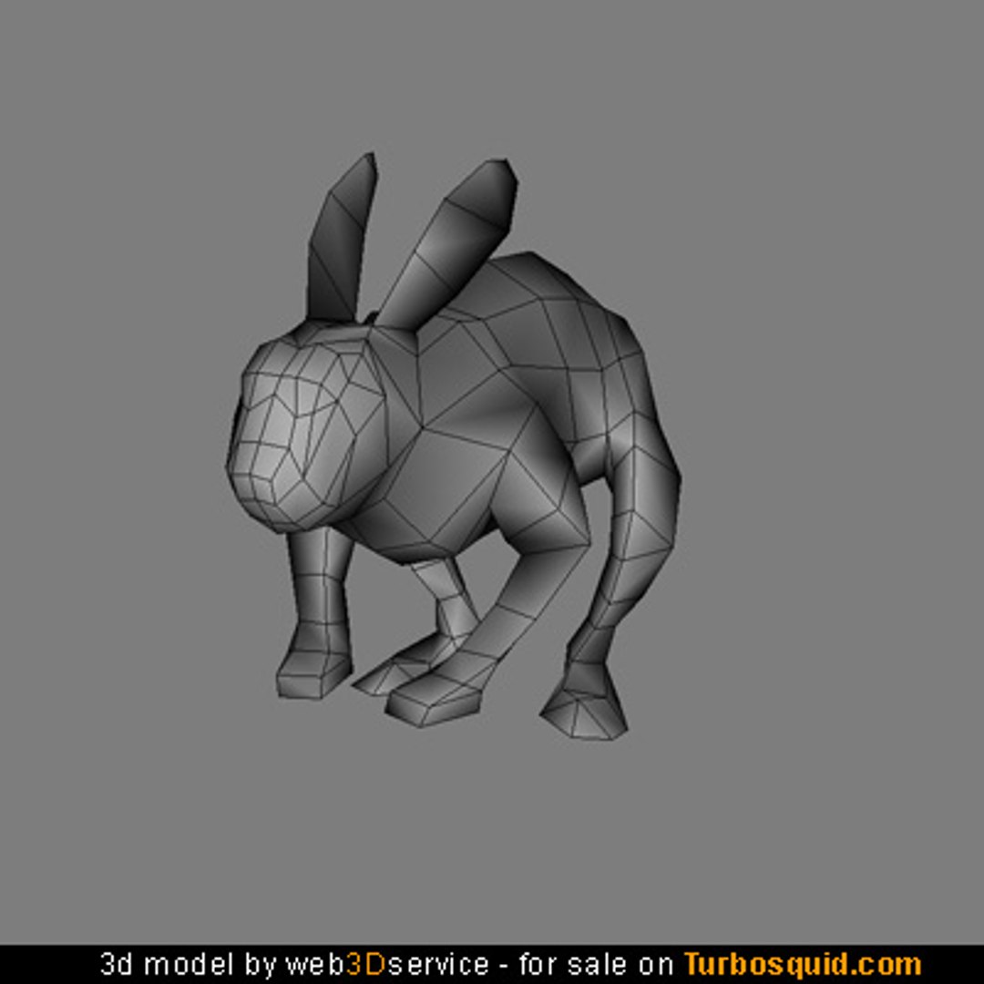 Real Time Rabbit 3d Model