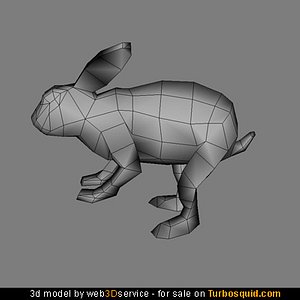real time rabbit 3d model