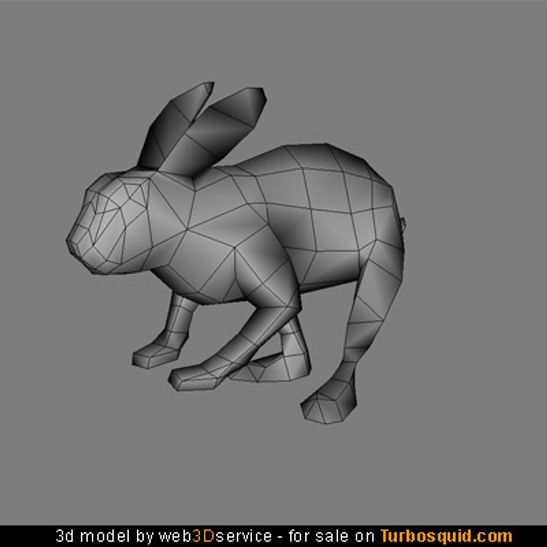 Real Time Rabbit 3d Model