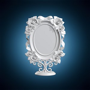 Spiral Flower Frame 3D Print Model Wall Decor 3D model